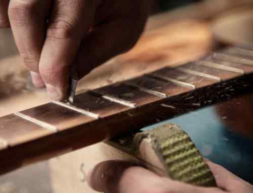 Professional guitar repair and restoration workbench
